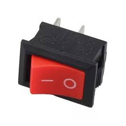 INTERRUPTOR LUMINOSO BIPOLAR 4 FAST-ON ROJO 230V