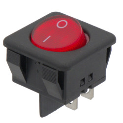INTERRUPTOR BASCUILANTE LUMINOSO 250V TECLA ROJA
