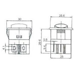 INTERRUPTOR BASCUILANTE LUMINOSO 250V TECLA ROJA