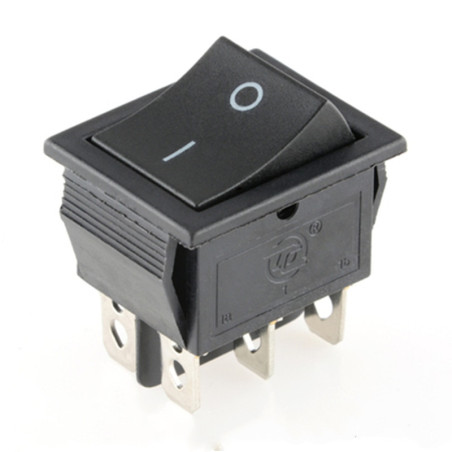 INTERRUPTOR BASC EMP ON-ON 6P 15A/250V NEGRO