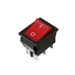 INTERRUPTOR BASC EMP ON-ON 6P 15A/250V ROJO