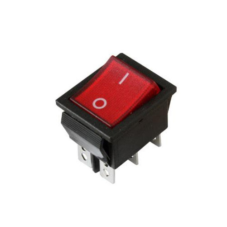 INTERRUPTOR BASC EMP ON-ON 6P 15A/250V ROJO