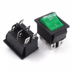 INTERRUPTOR BASC EMP ON-ON 6P 15A/250V VERDE