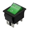 INTERRUPTOR BASC EMP ON-ON 6P 15A/250V VERDE