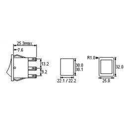 CONMUTADO BASC EMP  16A/250VAC DPD3T  ON -OFF- ON 