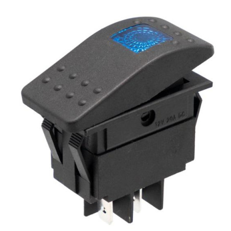 INTERRUPTOR BASCULANTE 12V 20A LUMINOSO LED AZUL