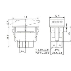 INTERRUPTOR BASCULANTE 12V 20A LUMINOSO LED AZUL