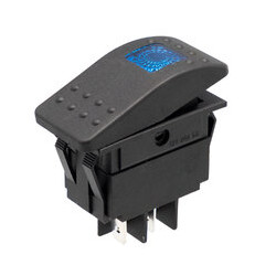 INTERRUPTOR BASCULANTE 12V 20A LUMINOSO LED AZUL