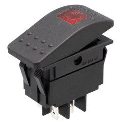 INTERRUPTOR BASCULANTE 12V 20A LUMINOSO LED ROJO
