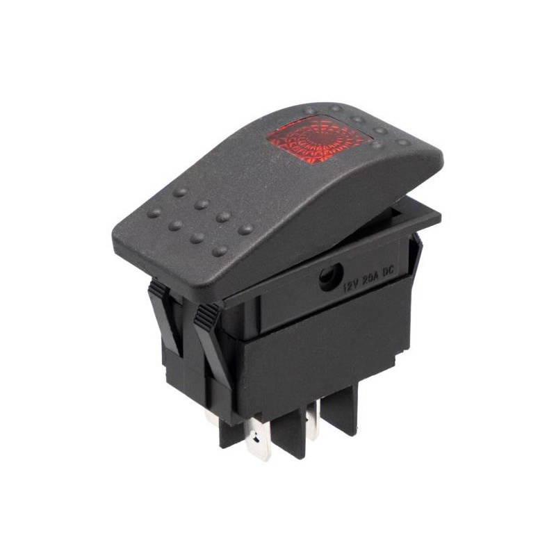 INTERRUPTOR BASCULANTE 12V 20A LUMINOSO LED ROJO INTERRUPTOR BASCULANTE 12V 20A LUMINOSO LED ROJO