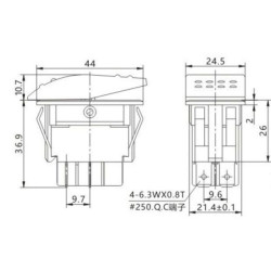 INTERRUPTOR BASCULANTE 12V 20A LUMINOSO LED ROJO