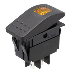 INTERRUPTOR BASCULANTE 12V 20A LUMINOSO LED AMBAR