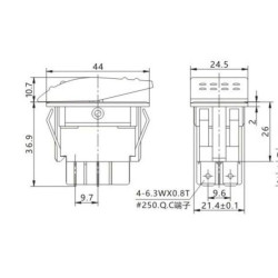 INTERRUPTOR BASCULANTE 12V 20A LUMINOSO LED AMBAR
