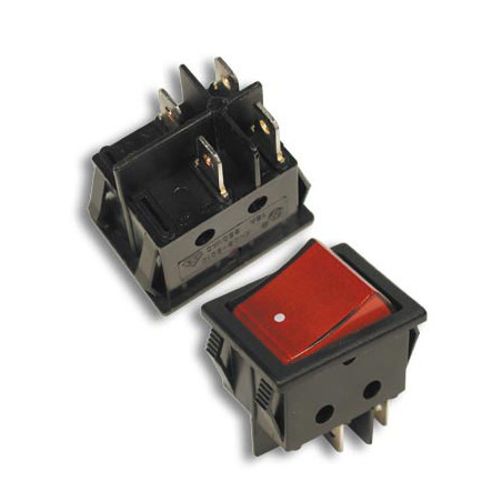 INTERRUPTOR BASC EMP  ON-OFF 16A/250V ROJO