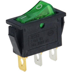 INTERRUPTOR BASC EMP  ON-OFF SPST 2POS VERDE
