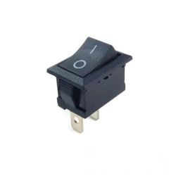 INTERRUPTOR MINI BASC  6A 19x13mm NEGRO