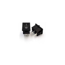 INTERRUPTOR MINI BASC  6A 19x13mm NEGRO