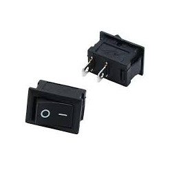 INTERRUPTOR MINI BASC  6A 19x13mm NEGRO