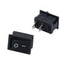 INTERRUPTOR MINI BASC  6A 19x13mm NEGRO