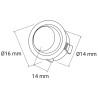 INTERRUPTOR BASC EMP  DIAM 14mm NEGRO