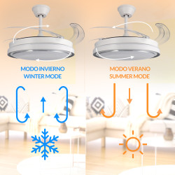 Ventilador de techo LED White Olga Ø107 cm/KIWI  CCT