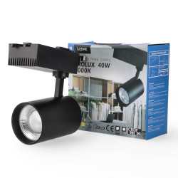 Foco LED para carril Prolux Negro 40W Monofásico - DSC  4500K
