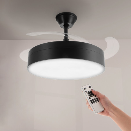 Ventilador de techo LED Messe Negro Ø107 cm  CCT