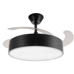 Ventilador de techo LED Messe Negro Ø107 cm  CCT