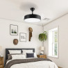 Ventilador de techo LED Messe Negro Ø107 cm  CCT