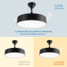 Ventilador de techo LED Messe Negro Ø107 cm  CCT