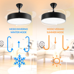Ventilador de techo LED Messe Negro Ø107 cm  CCT
