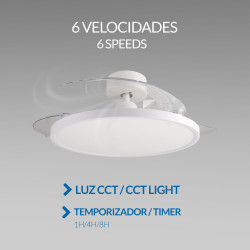 Ventilador de techo LED Paack Ø107 cm  CCT