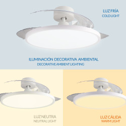 Ventilador de techo LED Paack Ø107 cm  CCT