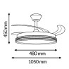 Ventilador de techo LED Black Aline Ø106 cm - DSC  CCT