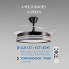 Ventilador de techo LED Black Aline Ø106 cm - DSC  CCT