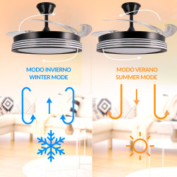 Ventilador de techo LED Black Aline Ø106 cm - DSC  CCT