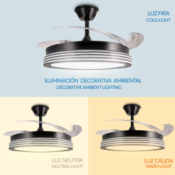 Ventilador de techo LED Black Aline Ø106 cm - DSC  CCT