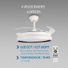 Ventilador de techo LED White Brooks Ø106 cm  CCT
