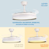 Ventilador de techo LED White Brooks Ø106 cm  CCT