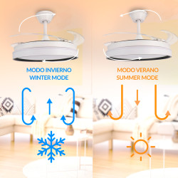 Ventilador de techo LED White Brooks Ø106 cm  CCT