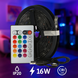 Pack Tira de LED USB 5V 5050 RGB - 3 metros  RGB