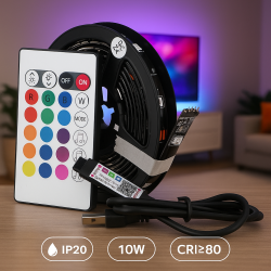 Pack Tira de LED USB 5V 5050 RGB - 2 metros  RGB