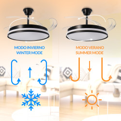 Ventilador de techo LED Black Cami Ø107 cm - DSC  CCT