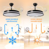 Ventilador de techo LED Black Cami Ø107 cm - DSC  CCT