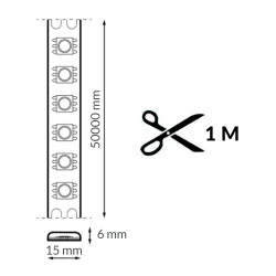 Tira de LED 220VAC SMD Eco 14,4W/m - 50 metros  2300K