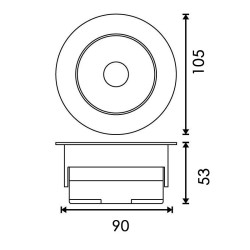 Foco Downlight LED orientable CobFix 15W CCT  CCT