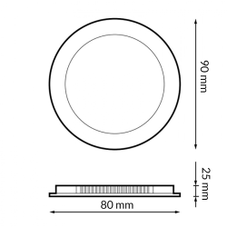 Downlight LED Circular Serie Eco 4W  3000K