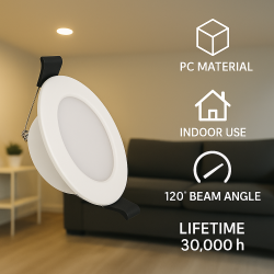Downlight LED Circular Serie Eco 4W  3000K
