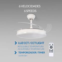 Ventilador de techo LED White Otah Star Ø107 cm - DSC  CCT