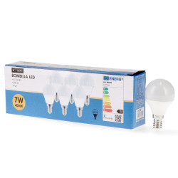 Bombilla LED E14 G45 7W - Pack 6  6000K